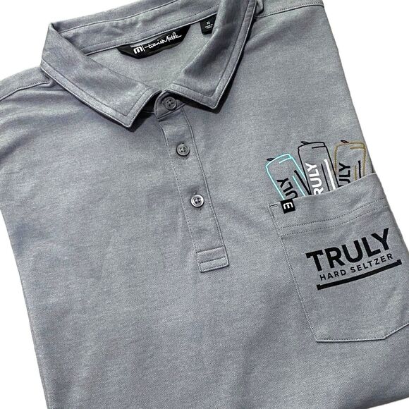 Travis Mathew Side Bet Golf Polo Truly Hard Seltzer Heather Medium Grey Size XL - Picture 1 of 11